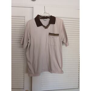 Haband Casual Joe Men's Short Sleeve Shirt L Vintage